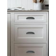 thumbnail image 3 of CABDM 10 Pack Rustic Cup Pulls Black Iron 3-3/4 Inch (96mm) Hole Center Vintage Farmhouse Solid Core Kitchen Cabinet Pulls, Luxury Cabinet Handles, Hardware for Doors & Dresser Drawers C80, 3 of 3