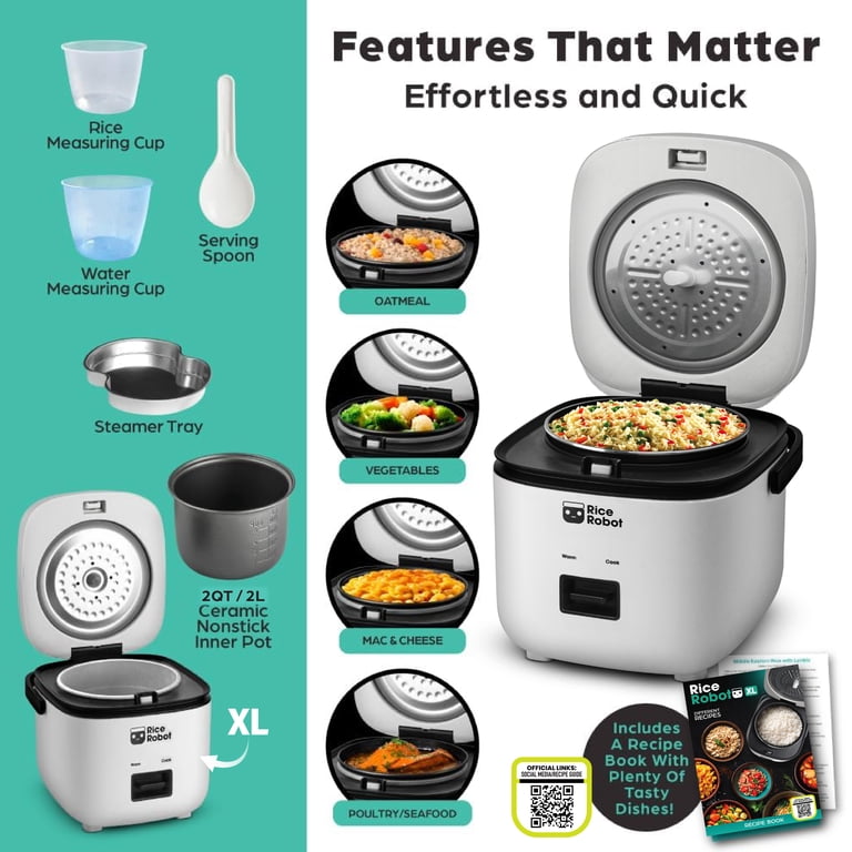 Rice Robot XL 4 Cup Rice Cooker, Ceramic Nonstick photo 3