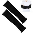 thumbnail image 3 of Sun Protective Arm Sleeves, Multipurpose Sturdy Ice Silk Sleeves Fast Drying  For Summer Black, 3 of 8