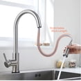 thumbnail image 3 of Kitchen Faucet Sink with Pull Out Sprayer Touch Sensor Brushed Nickel Tap for Bathroom Kitchen Sink, 3 of 11