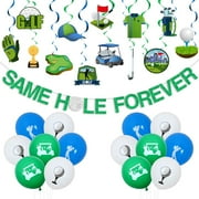 Golf Bachelor Party Decorations, Same Hole Forever Golf Banner, Golf Hanging Swirls, Golf Balloons, Funny Bachelor Party Supplies