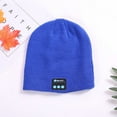 thumbnail image 4 of Morttic Wireless Smart Bluetooth Beanie Hat 4.2 Musical Knit Headset Cap with Headphone Speaker Mic for Men Women Outdoor Sport(Blue), 4 of 8