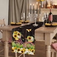 thumbnail image 2 of Table Runners 90 Inches Long Dress Scarves, Spring Sunflowers Farmhouse Coffee/Dining/Kitchen Table Runner for Living Room, Bicycles Botanical Flowers Wooden Grain 13x90 Inch, 2 of 9