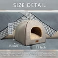 thumbnail image 2 of Cama para gatos WINDRACING Cueva casa de gato tienda de campaña con almohada acolchada extraíble, 2 of 5