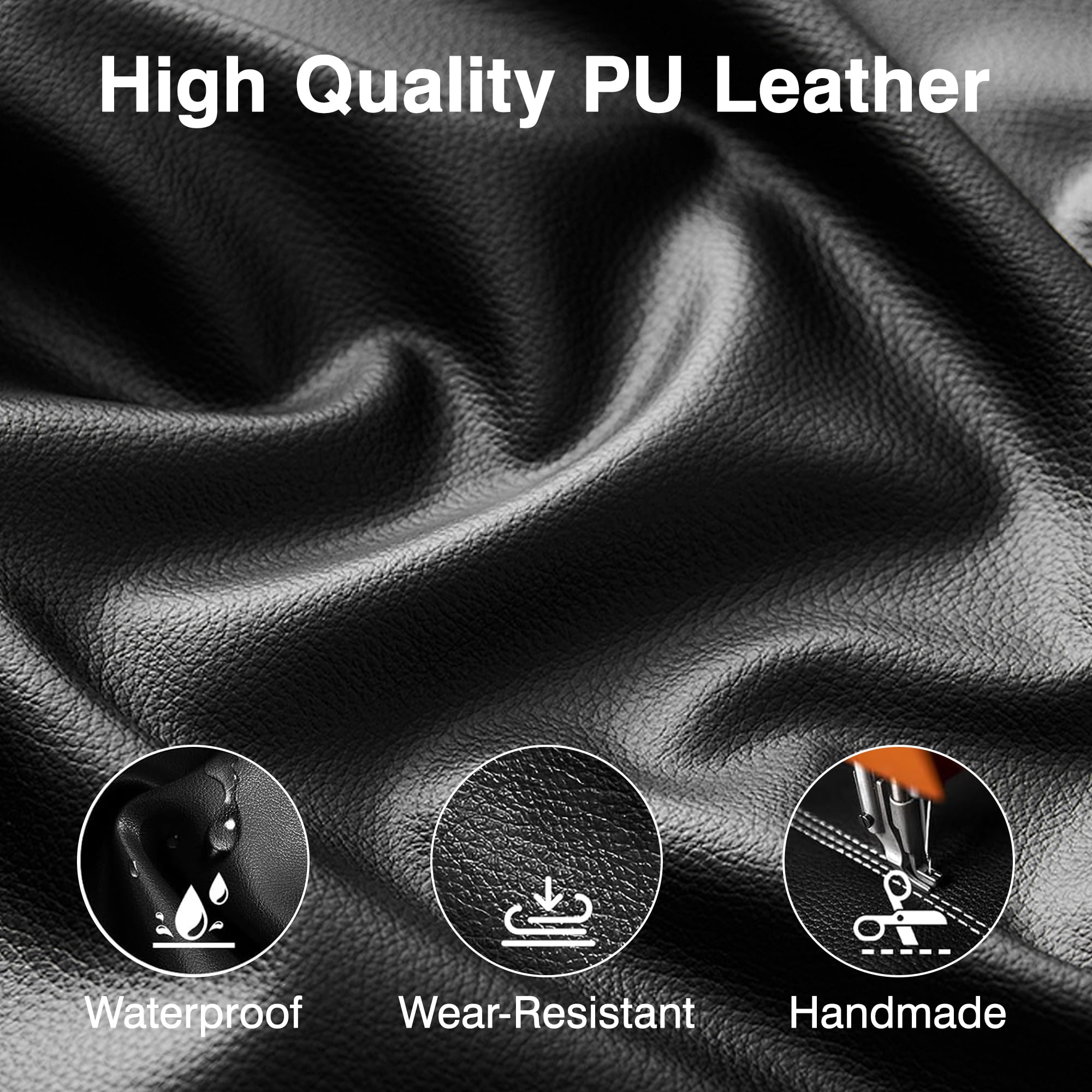 Primy Compact PU Leather Office Chair - Ergonomic Adjustable Height Computer Desk Chair with Flip-Up Armrests, Mid-Back Executive Swivel Chair on Wheels for Small Spaces & Petite Users, Black