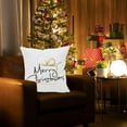 thumbnail image 1 of Christmas News Hot Stamping Pillow Cover Cushion Cover Pillow Cover 45X45 Cm Merry Christmas Pillow Cover Festive Mood White, 1 of 6