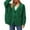 Green, variant on Women's Autumn Winter Loose Solid Color Thick Yarn Toggle Button Sweater V-Neck Braided Knit Cardigan Coat Red,One Size