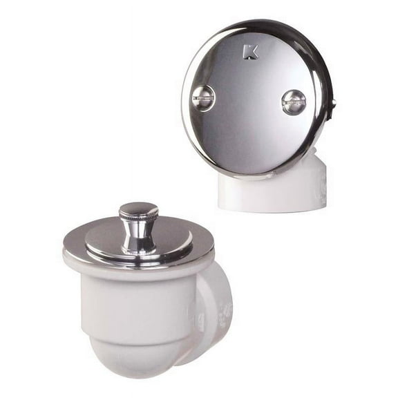 Keeney 1-1/2 in. D Polished Chrome PVC Bath Drain Half Pack