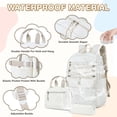 thumbnail image 4 of DAKIMOE 3 PCS School Backpacks for College Teens Cute Girlish Middle High School Bookbag Large Capacity Lightweight Waterproof Daypack for Students, 4 of 8