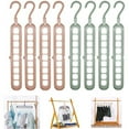 thumbnail image 2 of 4 Pack Magic Space Saving Clothes Hangers Multifunctional Smart Closet Organizer Premium Wardrobe Clothing Cascading Hanger 9 Slots, Innovative Design for Shirts Pants Dresses (Multicolor), 2 of 2