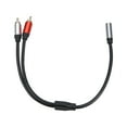 thumbnail image 1 of Tignapoo 3.5mm Stereo Audio Cable to Dual RCA Connectors, 0.3m Length, Gold-Plated, PVC Construction, Black Color for Mixing AV Amplifiers and Devices, 1 of 5