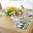 thumbnail image 4 of Ambesonne Hipster Place Mats Set of 4, Big Apple Hot Dog, Standard Size, Multicolor, 4 of 6