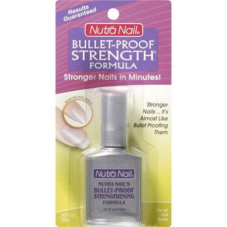 Nutra Nail Bullet-Proof-Strength Formula Nail Strengthener, 0.5 fl (Best Natural Nail Hardener)