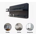 thumbnail image 3 of Porta Llaves Portallaves Rústico Montar En Pared Madera Modelo Negro, 3 of 4