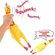 AllTopBargains Chicken Chew Sound Squeeze Dog Toy, Rubber