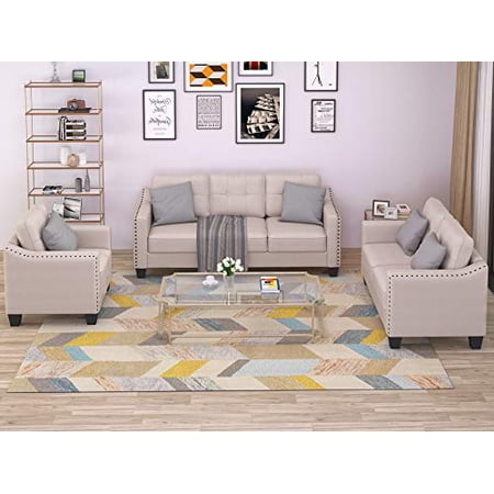 3 Piece Sectional Sofa Set Couch Sets for Living Room with Sofa ...