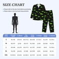 thumbnail image 2 of Mens Pajamas Set, green eye pattern Button Down Long Sleeve Loungewear Sleepwear Pjs sets for Men, 2 of 5