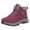 Purple, variant on Women's Fleece Lined Hiking Trekking Boots Winter Warm Waterproof Comfortable Lace up Non Slip Outdoor Running Walking Climbing Work Ankle Booties