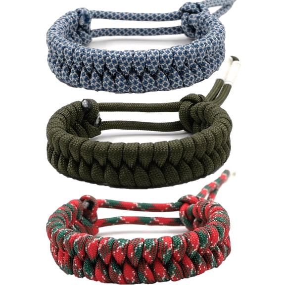 Paracord Survival Bracelet Adjustable Tactical Bracelet for Men Women Handmade Straps for Hiking, Camping, Fishing