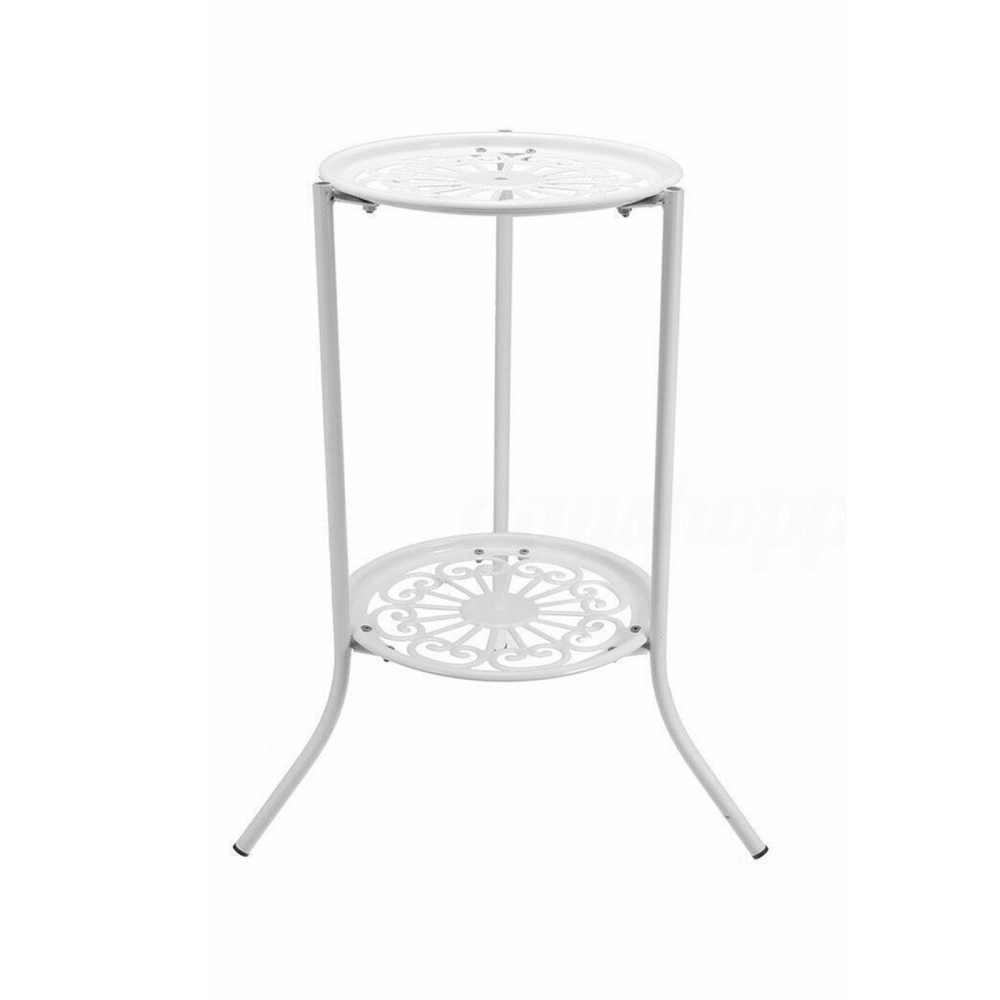 Jzenzero 2Tiered Tall Plant Stand Metal Plant Shelf Garden Decor