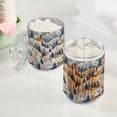 thumbnail image 2 of Yayeee 2 Pack Qtip Holder Bathroom Cotton Swab Canister with Lid Clear Dispenser Set, Snowy Winter, 2 of 6