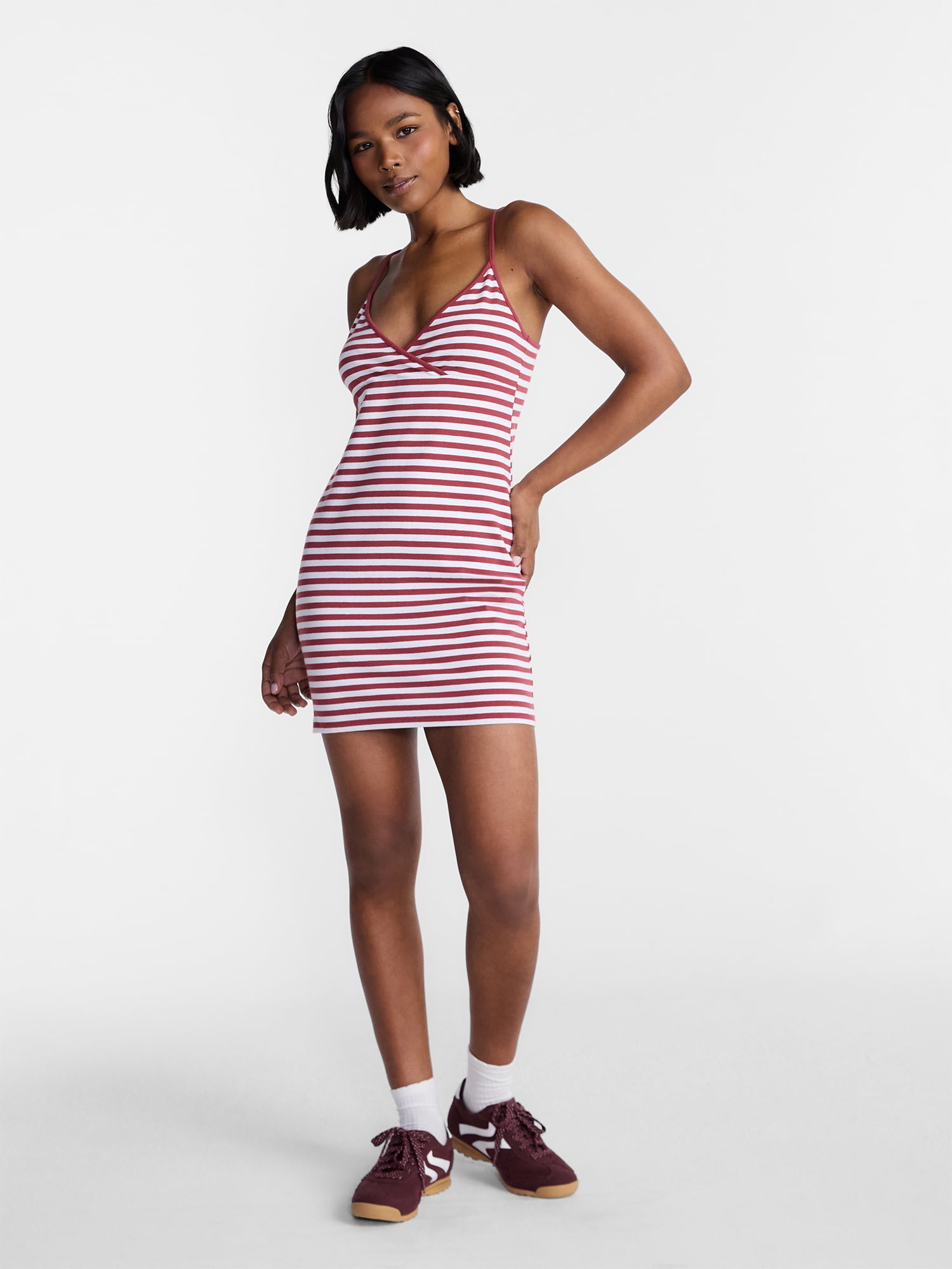 No Boundaries Surplice Cami Dress, Women’s XXS-XXL