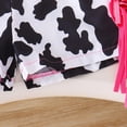 thumbnail image 4 of mgoYE Toddler Girl Western Outfit Baby Cowgirl Clothes Ruffle Cow Print Shirt Button Tops Tassel Shorts Outfits(White,3-4 Years), 4 of 9