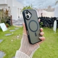 thumbnail image 1 of For iPhone 17 Magnetic Phone Case,Anti-fingerprint Matte Back Design,Compatible with Mag-Safe,Ultra Slim Shockproof Drop Protection Rugged Translucent Thin Fit Phone Case,Black, 1 of 10