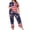 Flag Print, variant on Musefolio Women's Plus Size Pajamas 2 Piece Set Elastic Waist and Chest Pocket Casual Loungewear 1X-5X