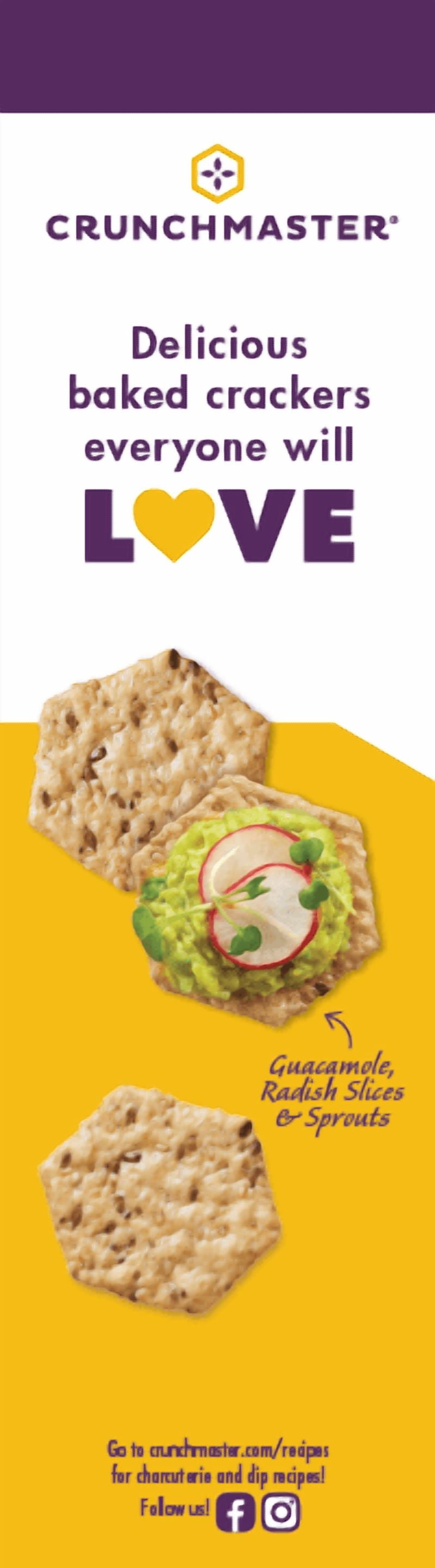 (6 pack) Crunchmaster Multi-Seed Original Gluten-Free crackers, Party Pack, 7 oz. Bag in Box