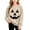 Beige, variant on Risckoth Girl's Pumpkin Face Print Crew Neck Sweatshirt, Warm Long Sleeve Casual Pullover