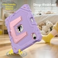 thumbnail image 6 of Fintie Case for iPad Mini 7th Generation (A17 Pro) 2024 / iPad Mini 6 2021, Fully-Body Rugged Heavy Duty Shockproof Protective Case with Kickstand for Kids, Purple, 6 of 9