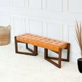 thumbnail image 6 of Ashcroft Furniture Riley Tan Leather Bench, 6 of 8