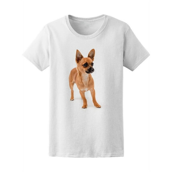 Cute Brown Chihuahua Dog T-Shirt Women -Image by Shutterstock, Female Small