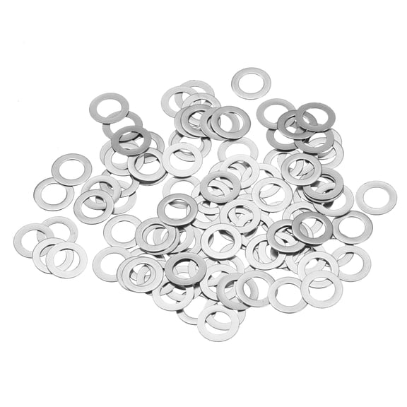 M5 304 Stainless Steel Flat Washers, 5x9x0.3mm Ultra Thin Flat Spacers for Screw Bolt, 100 Pack