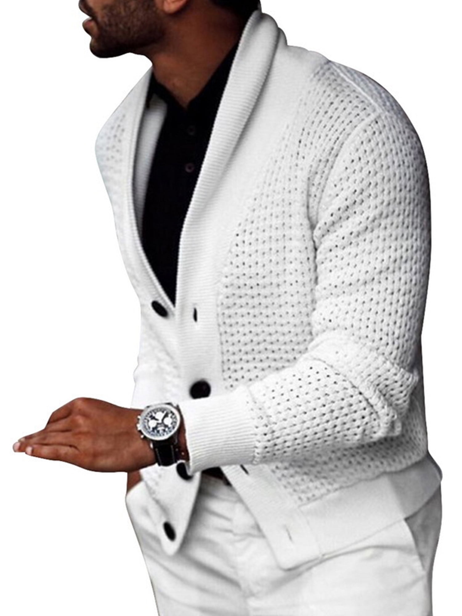 Long Sleeve Shawl Collar Cardigan 