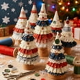thumbnail image 5 of Event & Party Supplies,Patchwork Christmas Tree Decoration Kit Handmade DIY Button Christmas Tree Craft Set Fabric Xmas Tree Making Kit With Buttons & Thread For Quilting Enthusiasts Beginners, 5 of 9