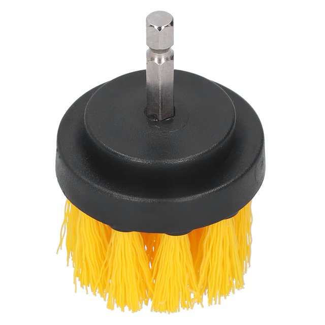 Juego De Accesorios De Cepillo Para Taladro Eléctrico, Cepillo Limpiador Eléctrico De Pelo De Nailon, Herramienta De Limpieza De Azulejos De Piso, Color Amarillo