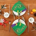 thumbnail image 4 of Coolnut Mardi Gras Cloth Napkins Set of 1, Oversized Washable Reusable Polyester Dinner Table Napkins for Family, Restaurant, Party Decor, 20 x 20 Inch, 4 of 7