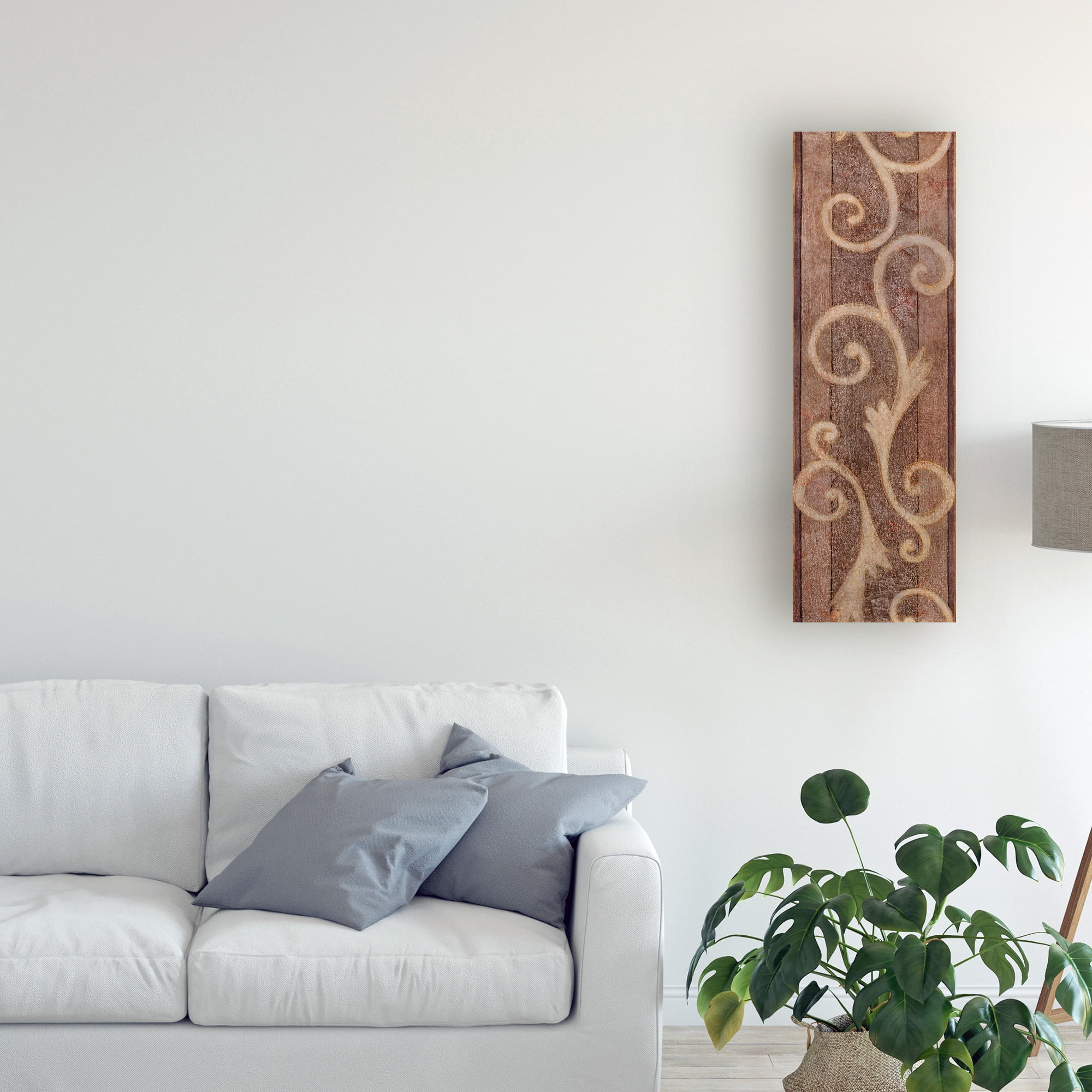 Trademark Fine Art 'Brown Stencil Banner' Canvas Art by Pablo Esteban