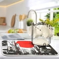 thumbnail image 5 of Yayeee Dish Drying Mat for Kitchen Counter 16"x18" Microfiber Absorbent Pad, Black Streets, 5 of 7