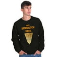 thumbnail image 4 of Free Broomstick Rides Halloween Witch Men's Big & Tall Crewneck Sweatshirt Brisco Brands 2X, 4 of 5