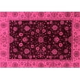thumbnail image 1 of Ahgly Company Indoor Rectangle Abstract Pink Modern Area Rugs, 2' x 4', 1 of 4