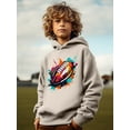 thumbnail image 4 of Cool American Football Print Boys Long Sleeve Hoodie, Stay Stylish And Cozy Sweatshirt - Perfect Spring Fall Winter Essential For Your Little Fashionista!, 4 of 9