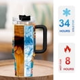 thumbnail image 5 of Good Times-theme Insulated Stainless Steel Tumbler with Handle Gifts For Family Friends Fans and Straw Fits in Standard Cup Holder 40 OZ, 5 of 6