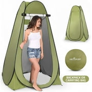 Abco Tech Instant Pop Up Privacy Tent Green & Carrying Bag, Built In Storage Bag