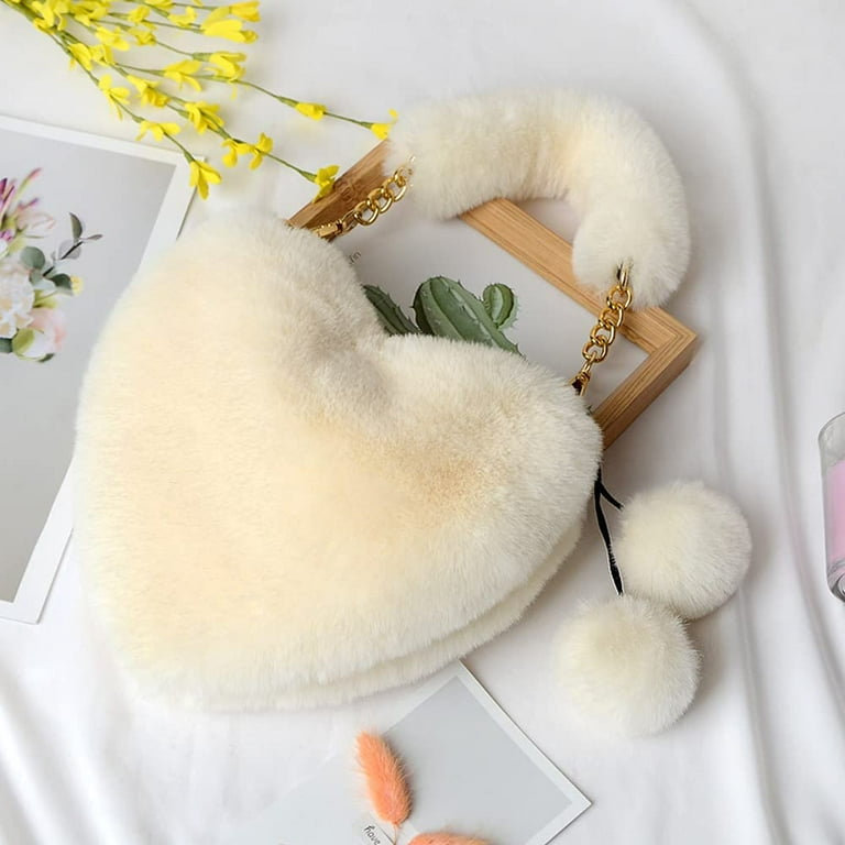 Heart fur bag hotsell