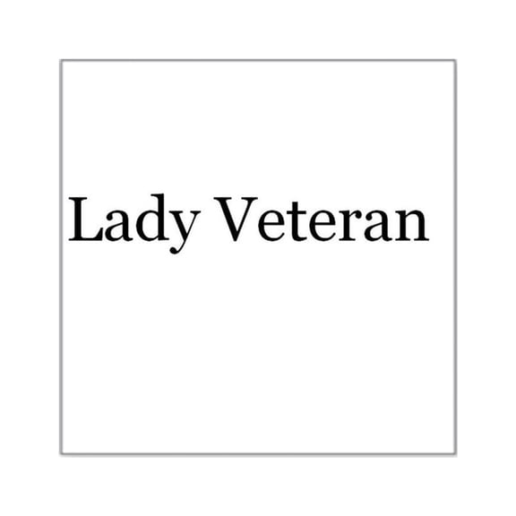 CafePress - Lady Veteran Design Sticker - Square Sticker 3" x 3"
