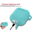 thumbnail image 3 of Airpods Silicone Case fur Ball for Airpods 2nd, Tekcoo Protective Portable Silicone Cover Skin for Airpods 2 [Front LED Visible] Accessories w/ Golden Keychain - Turquoise, 3 of 7