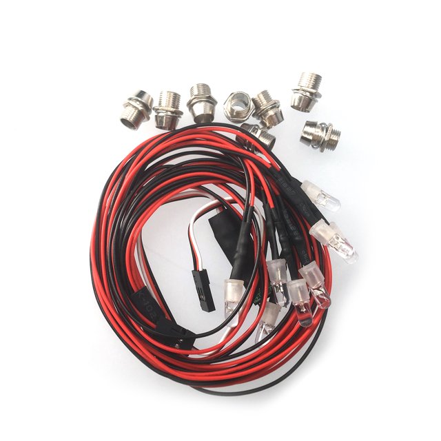 RC Car 8 LED Light Kit 4 White 4 Red Reemplazo para Axial SCX10 TRX4 D90 Redcat GEN8 hpi RC Abanopi Luces de coche